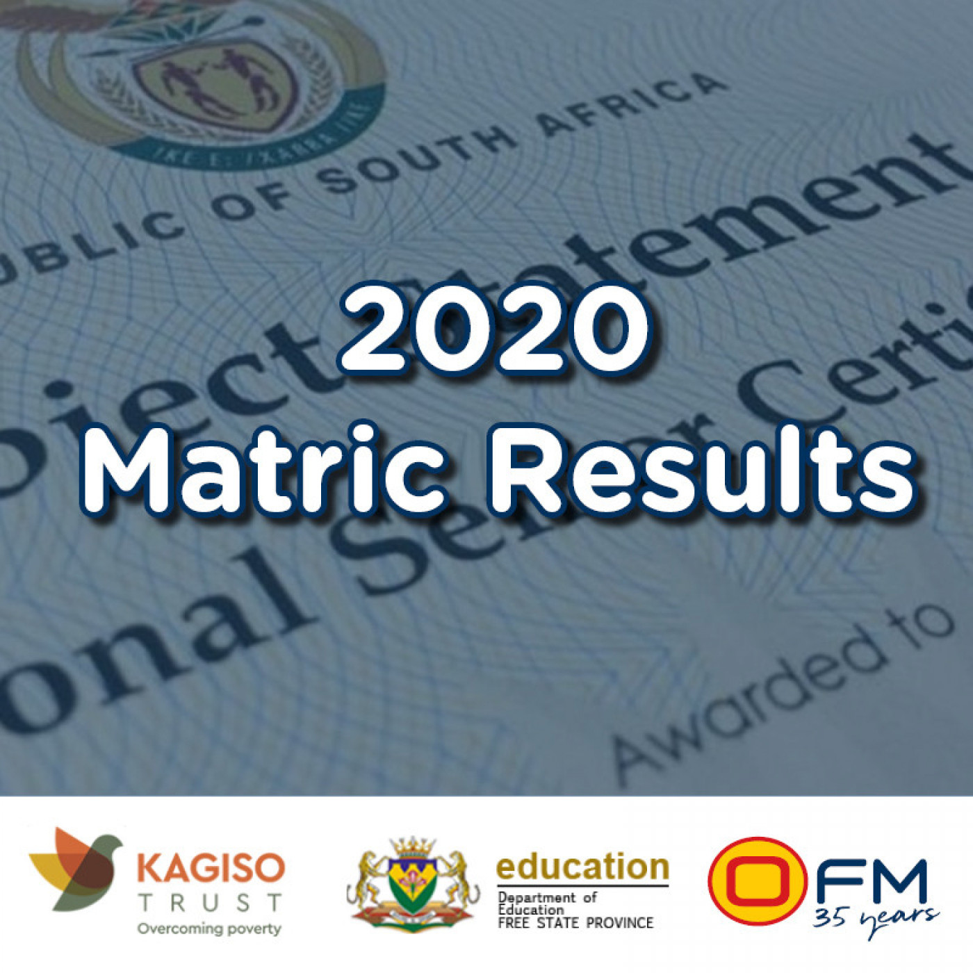 Free State Education Department's Message to 2020 & 2021 matrics