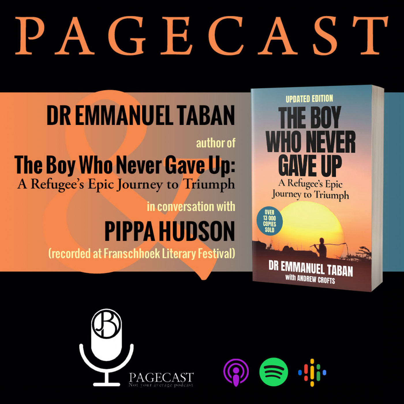 Pippa Hudson in conversation with Dr Emmanuel Taban, author of "The Boy Who Never Gave Up"