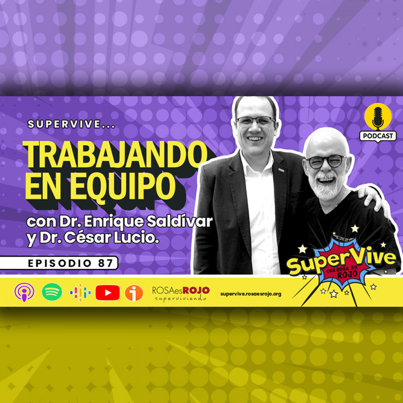 SuperVive trabajando en equipo - Dr. César, Dr. Enrique, Aideé y Paco