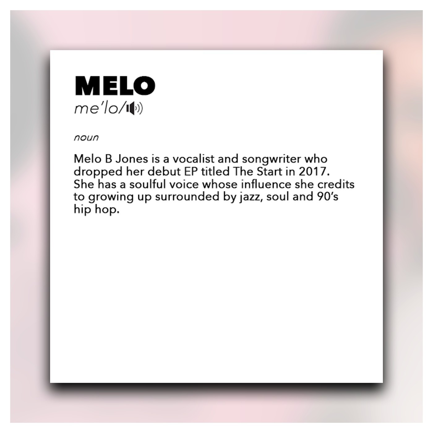 The Matte Project - Melo B Jones The Matte Project - Melo B Jones